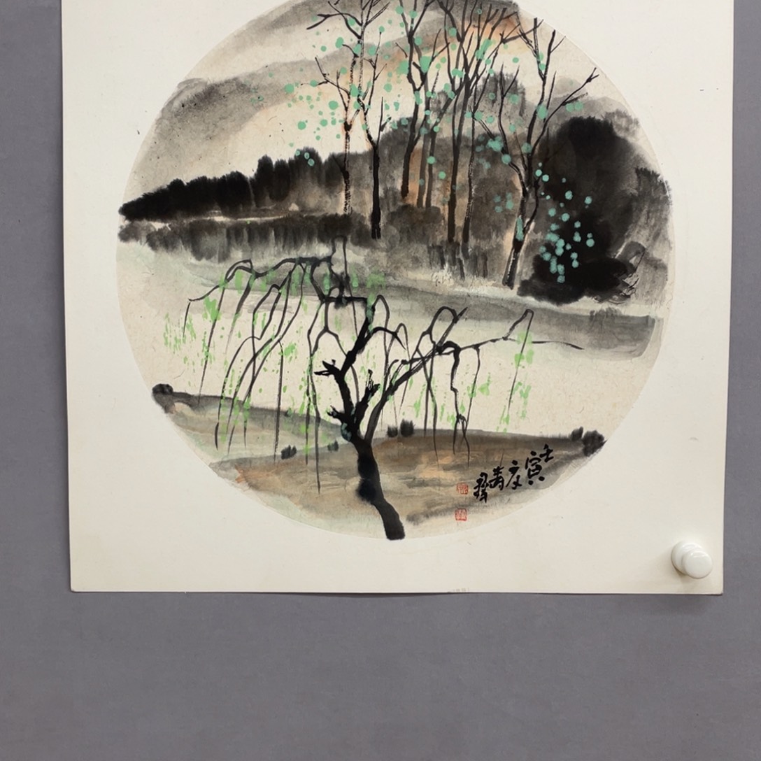 国画艺术家真人手绘