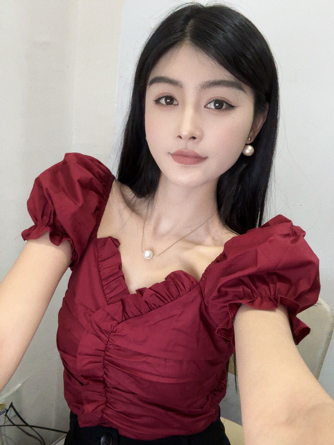 6688#新品夏季复古气质V领上衣