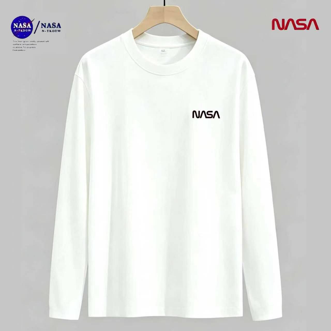 【万针刺绣】NASA联名秋衣微宽松秋冬时尚男女同款休闲百搭长袖