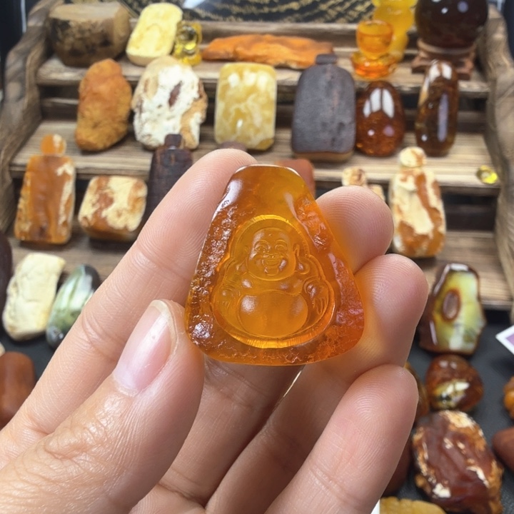 琥珀裸石未镶嵌琥珀蜜蜡