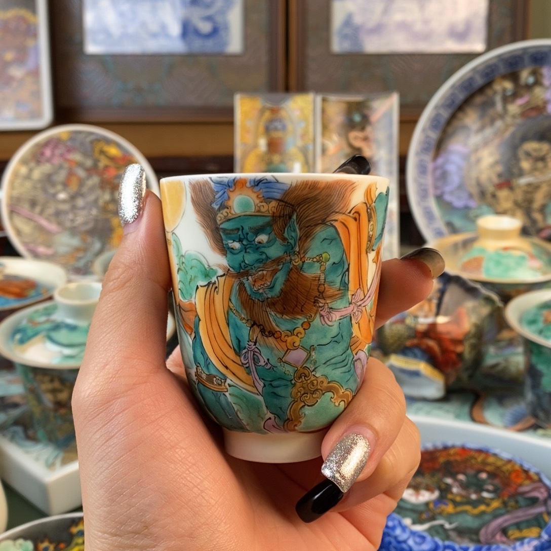 全手工胎手工绘画陶瓷杯
