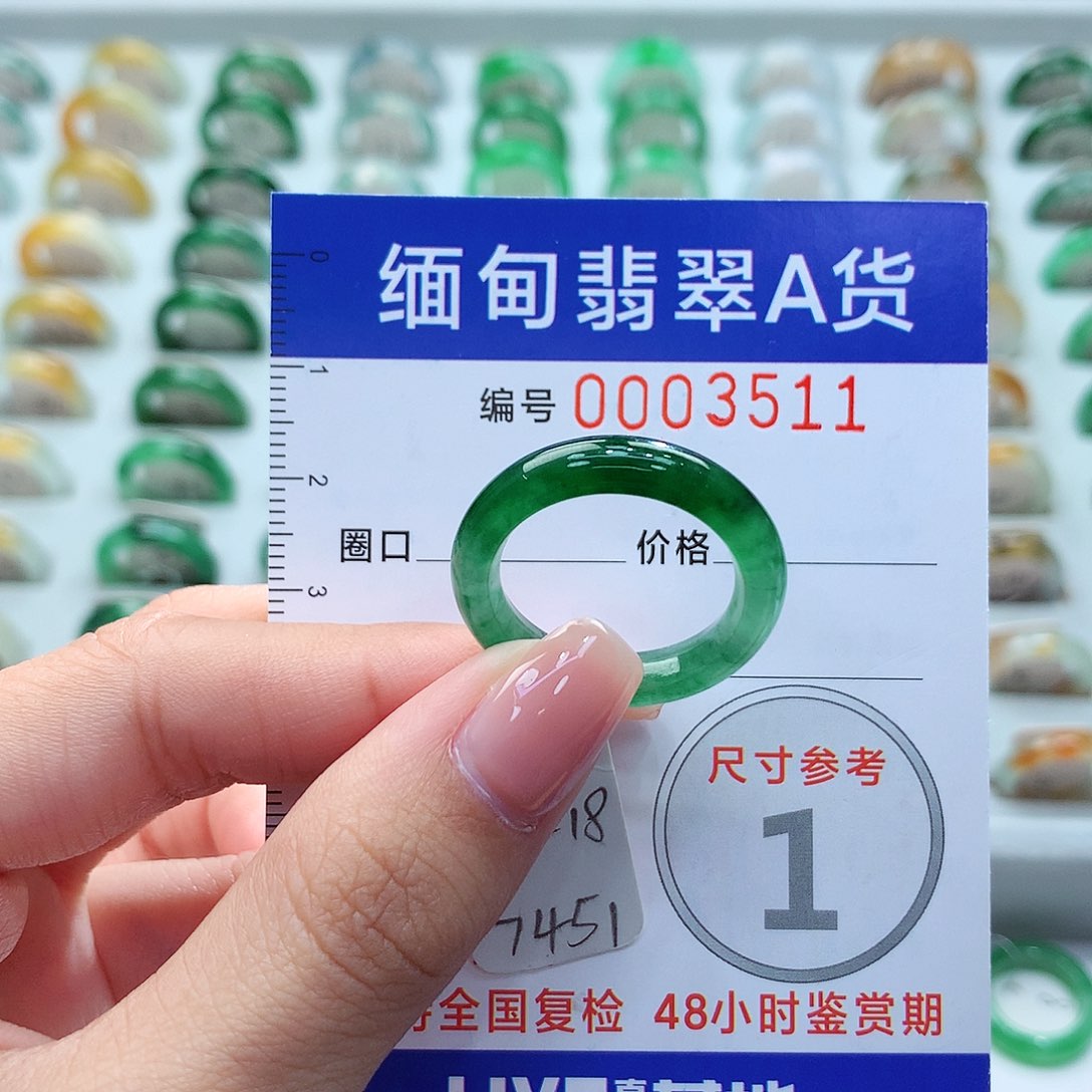 未镶嵌戒圈翡翠17.18号