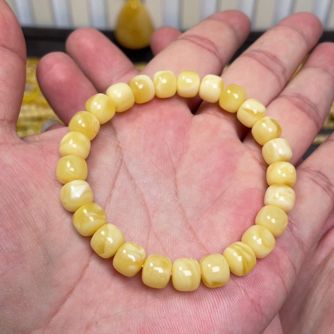 未镶嵌蜜蜡裸石蜜蜡手串8.5mm