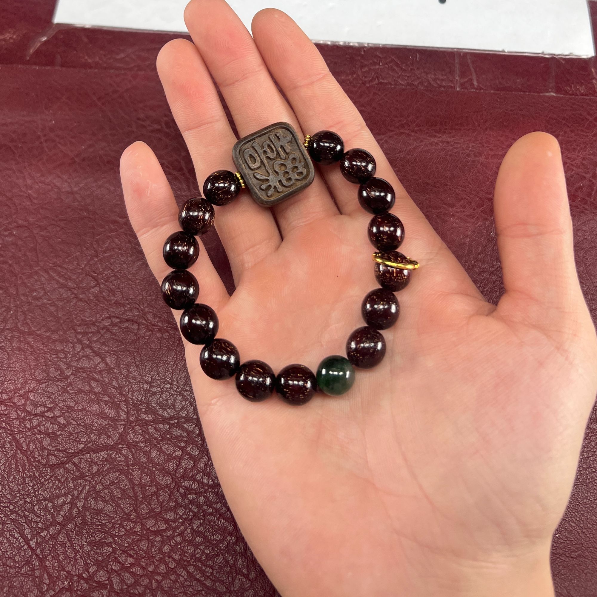 血檀单圈精美手串MK272