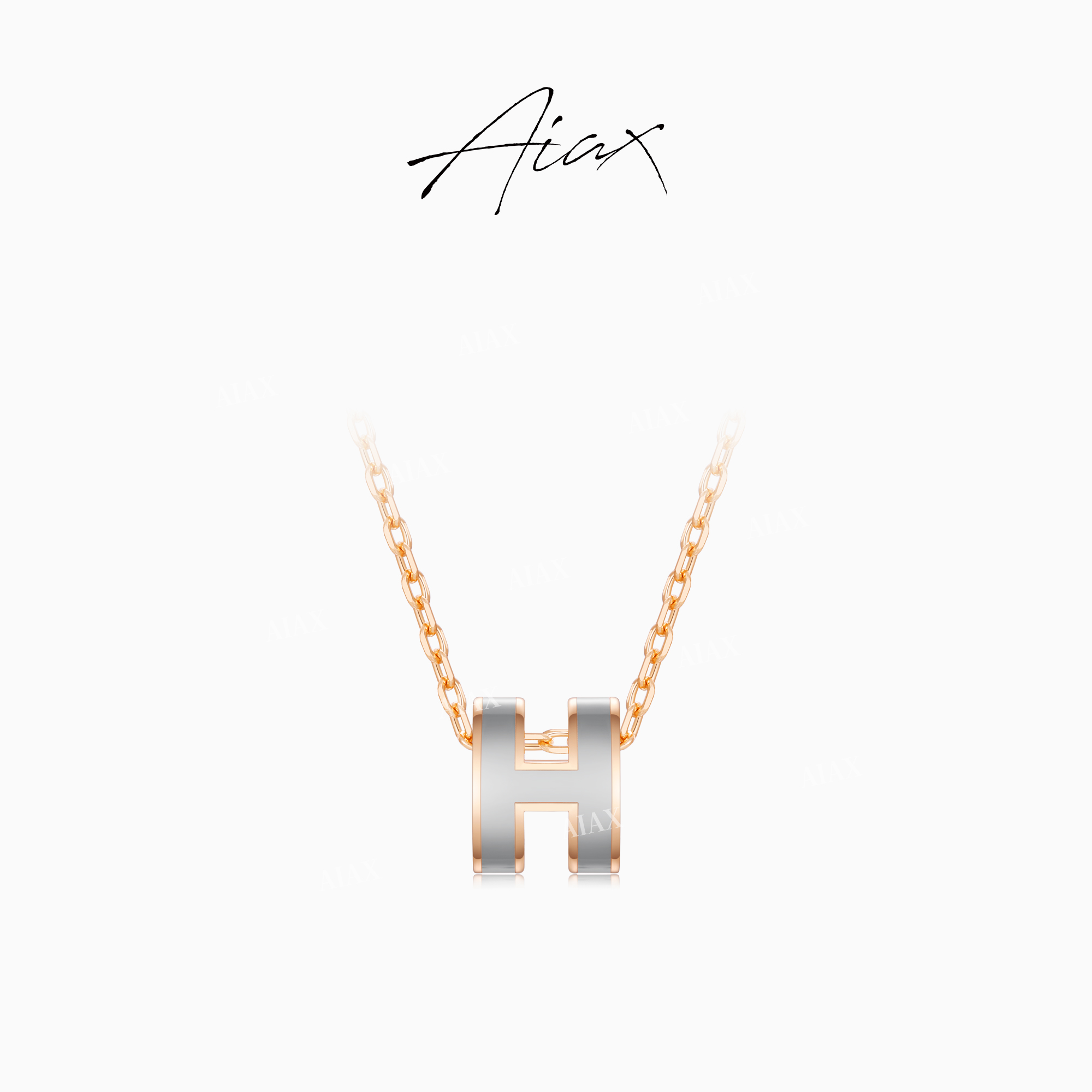 AIAX 925银 出游季 【H】夏上新H项链2025新款送女友老婆TSJ10022