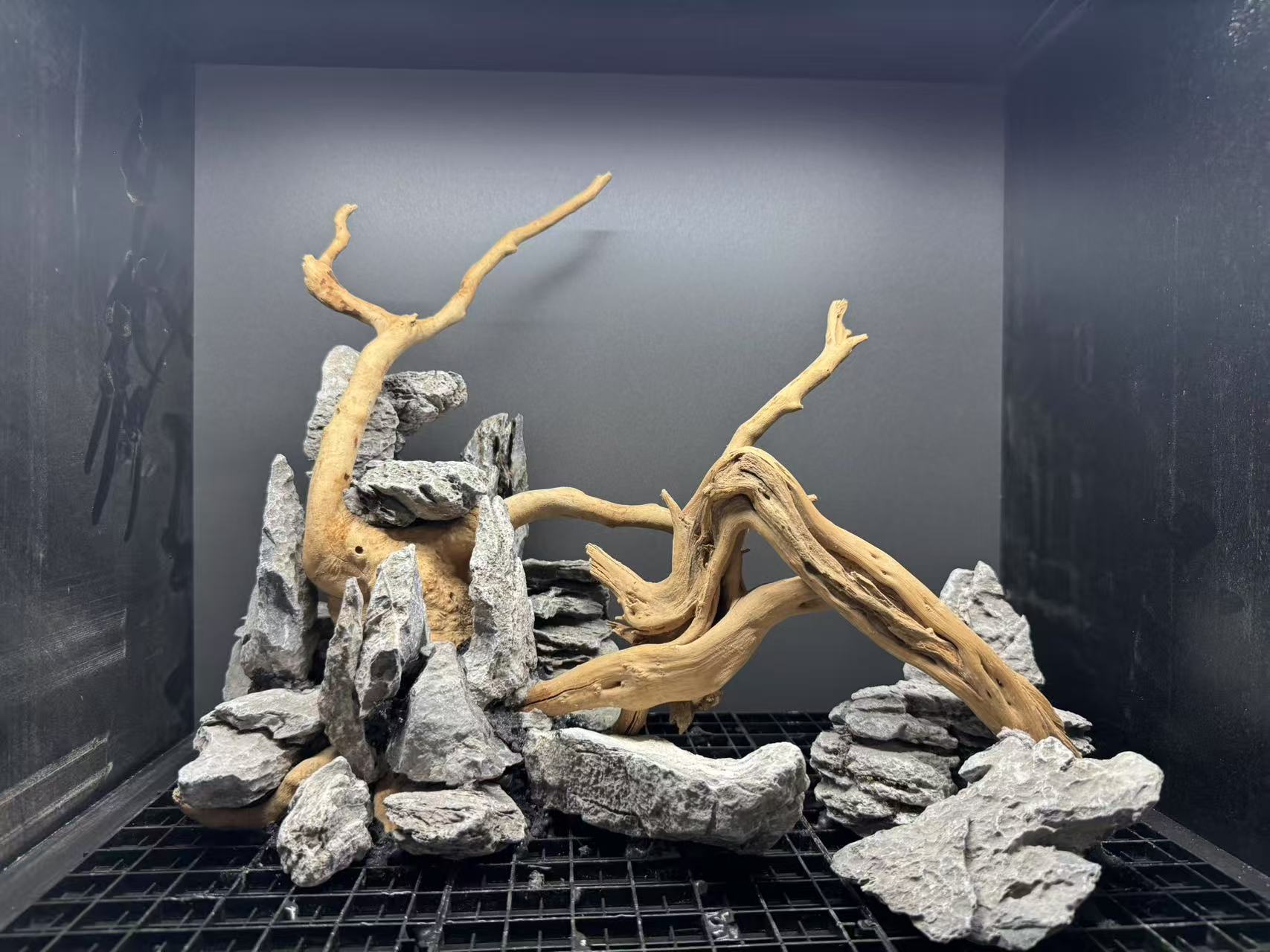 鱼缸造景骨架一体粘结草缸造景骨架