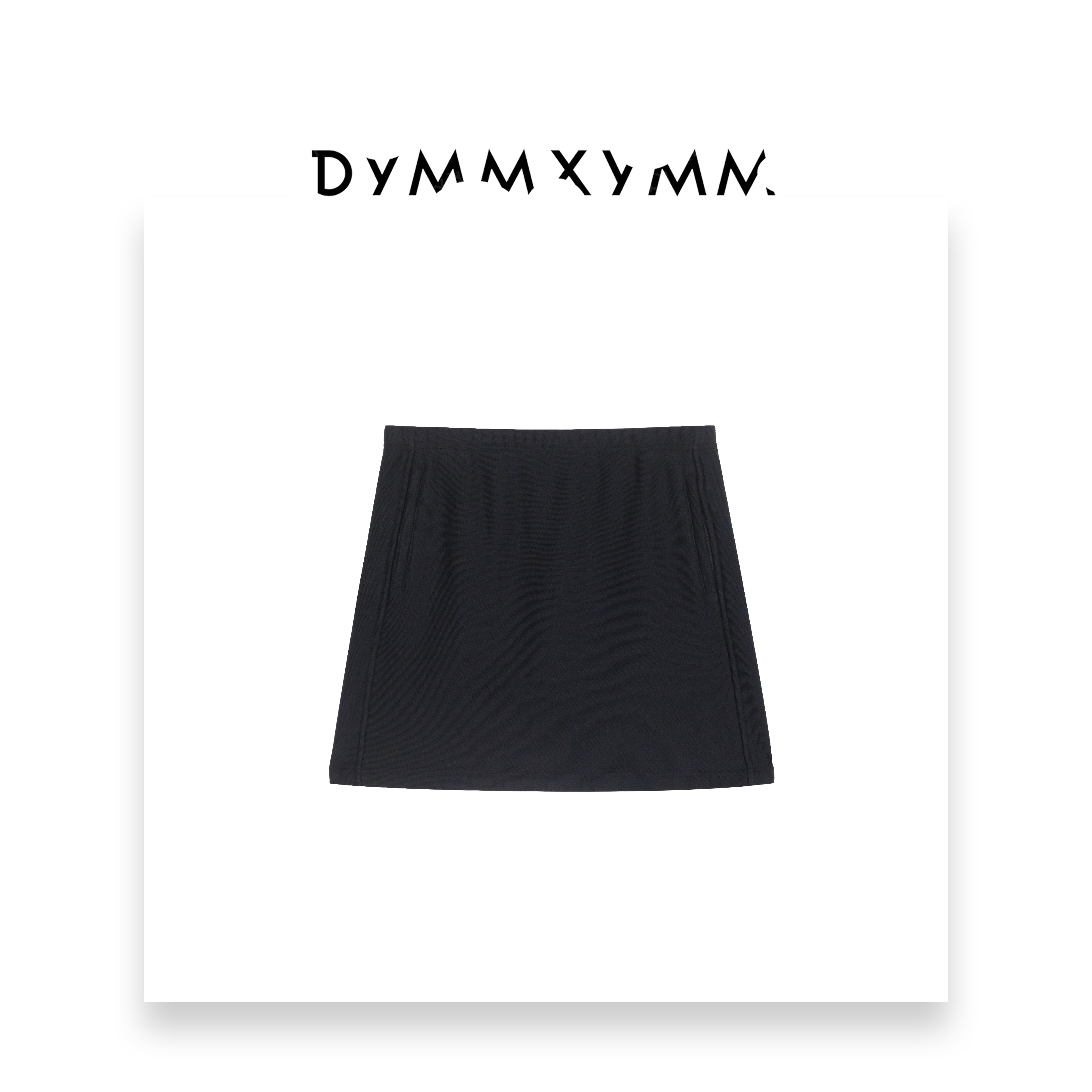 【DYMMXYMM】-《黑米》-.松紧腰侧隐形拉链半裙-5FWY6612