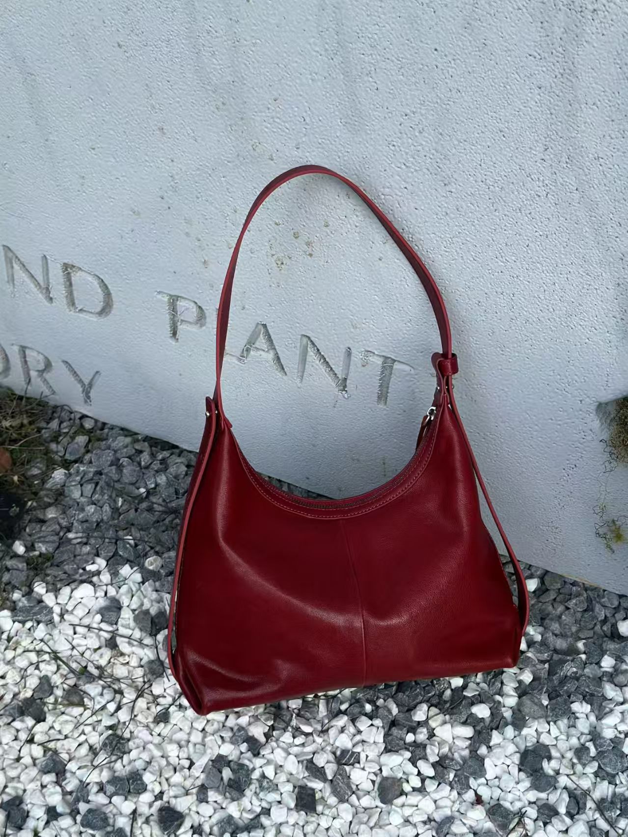 包包女秋冬新款小众大容量水晶植鞣牛皮休闲百搭单肩腋下包0038