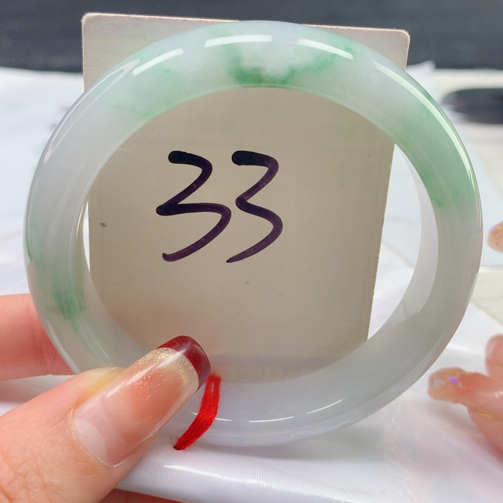 翡翠未镶嵌手镯天然翡翠56圈口