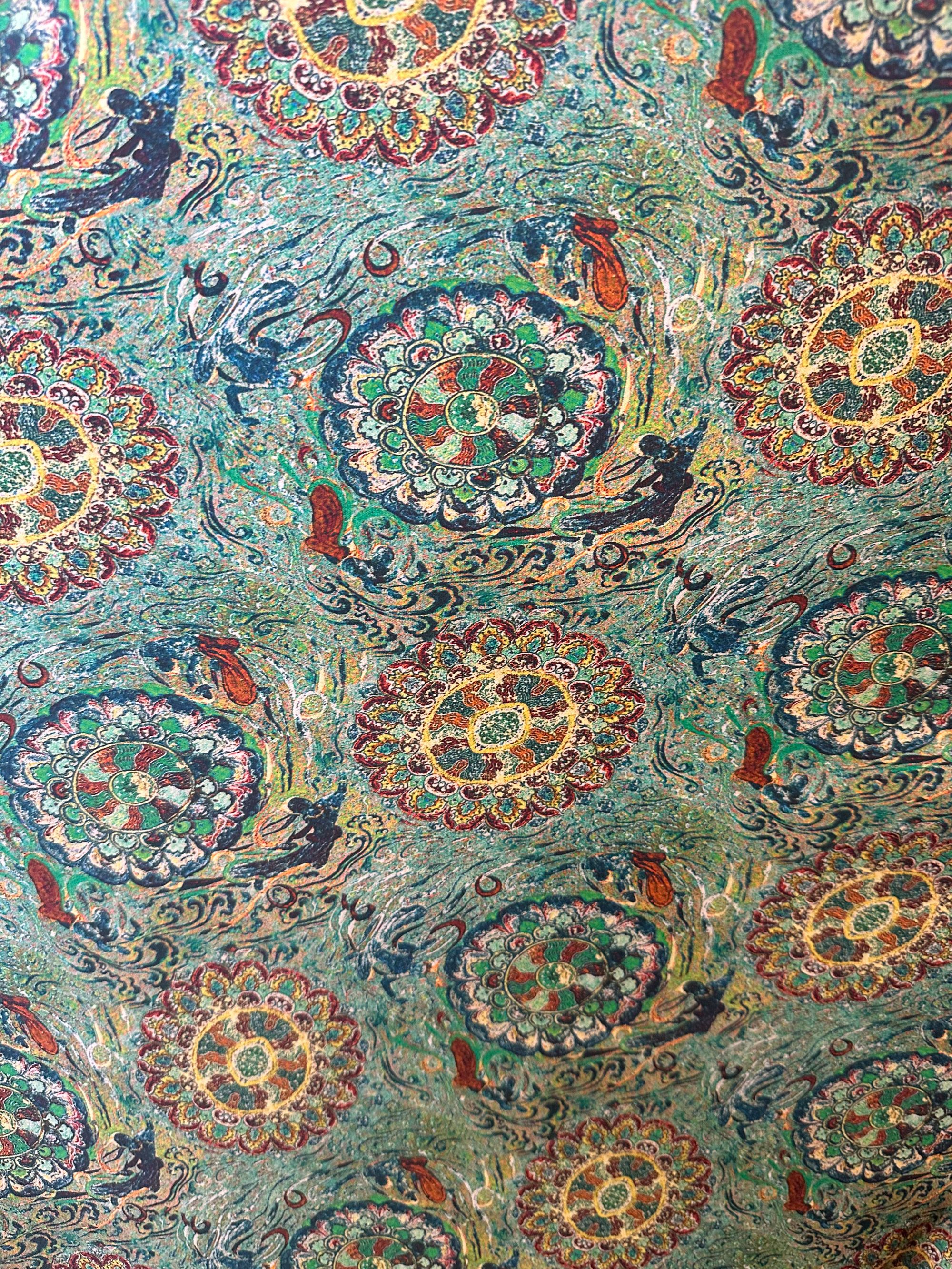 【敦煌幻梦大王缎-绿】大王缎香云纱面料国风新中式面料