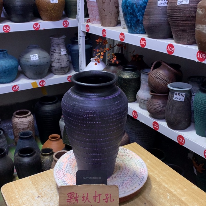 【闪购商品】红陶粗糙盆默认打孔高27口10