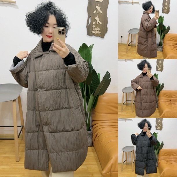 31377#泡泡肌理羽绒服「衣长约105cm」
