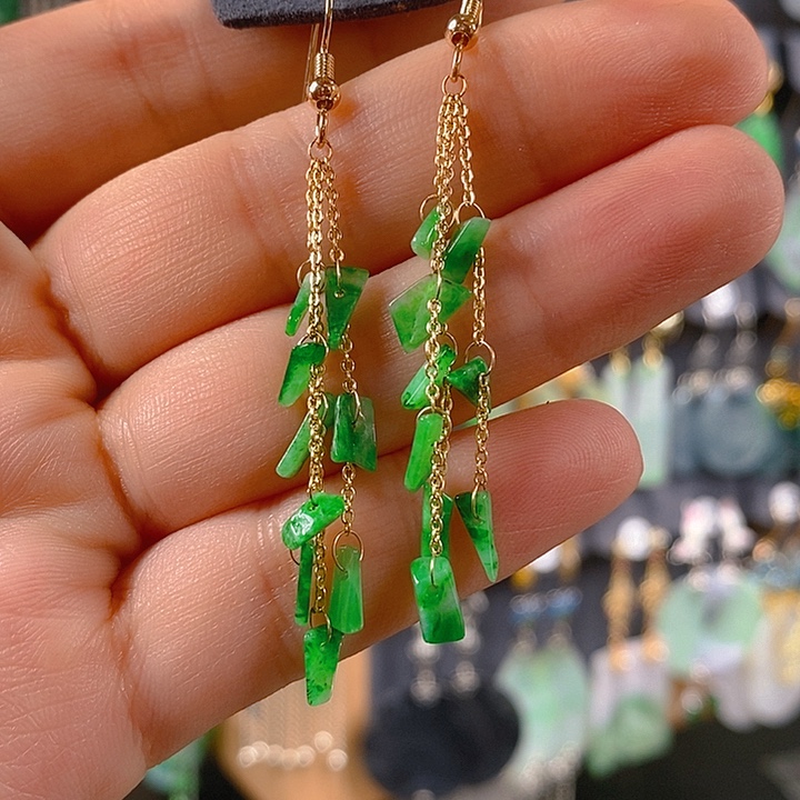 翡翠未镶嵌耳饰翡翠