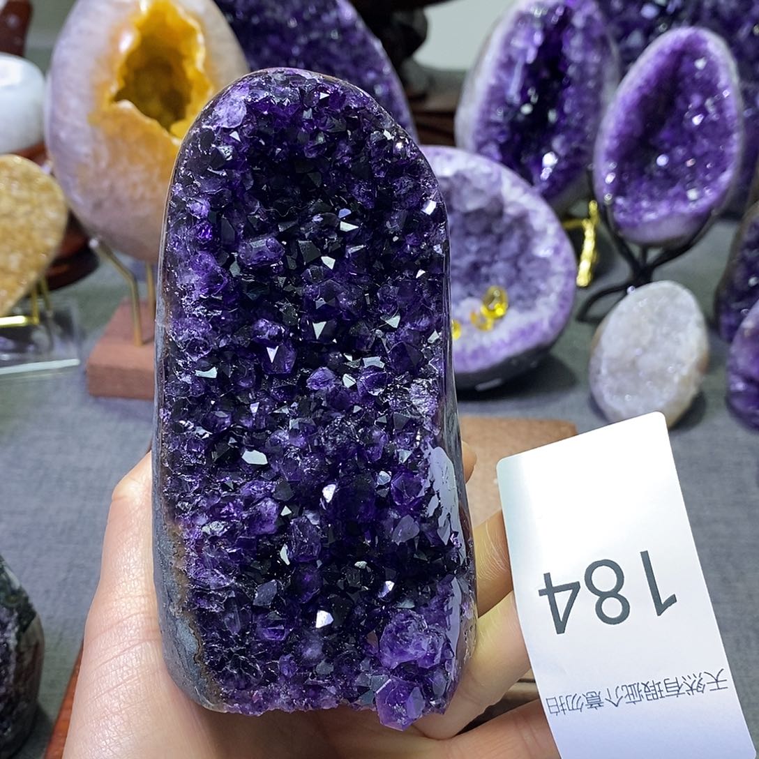 未镶嵌紫晶珠宝半成品