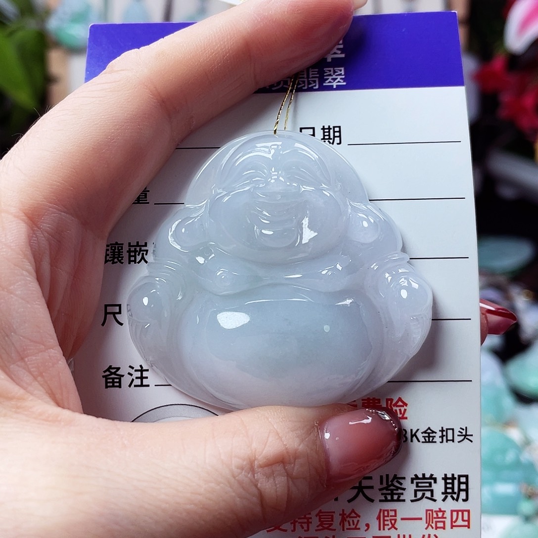 翡翠未镶嵌颈饰佛公28