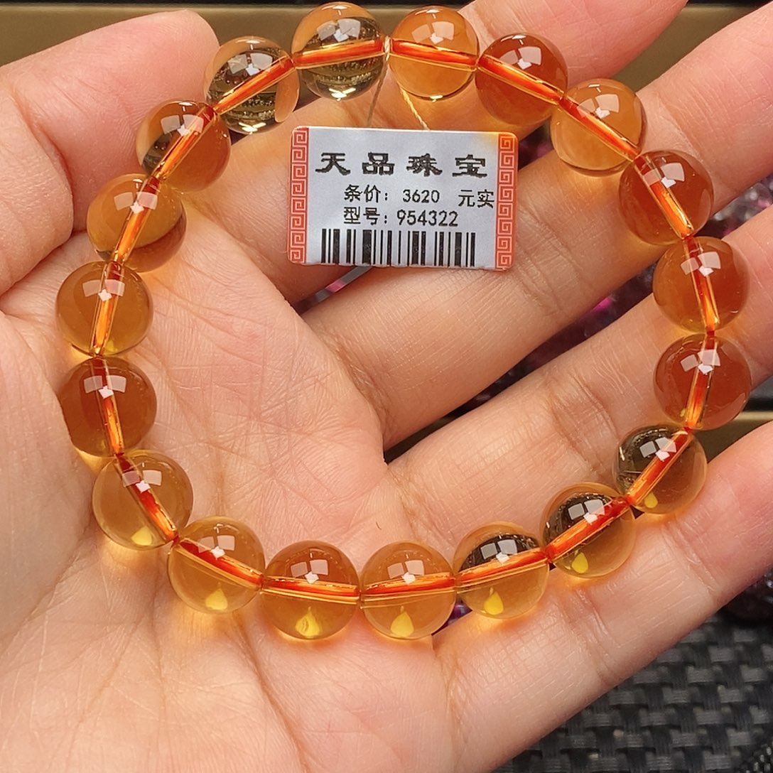 水晶未镶嵌手链黄水晶手链954322