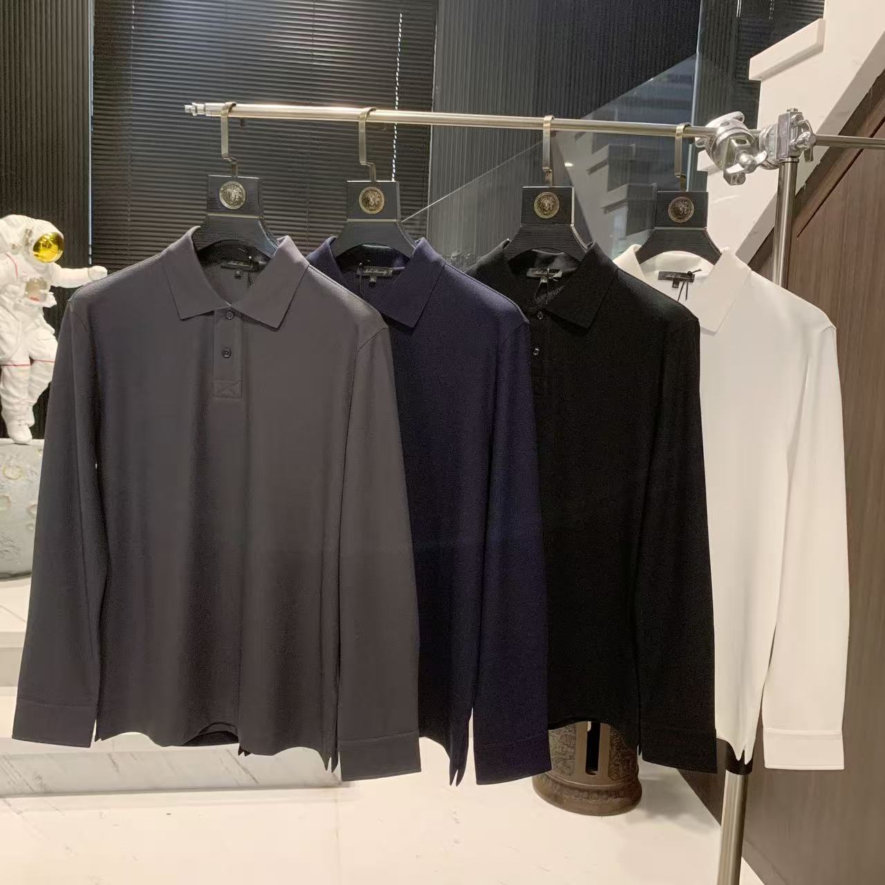 KH133    新款男士高奢简约商务休闲方领POLO衫