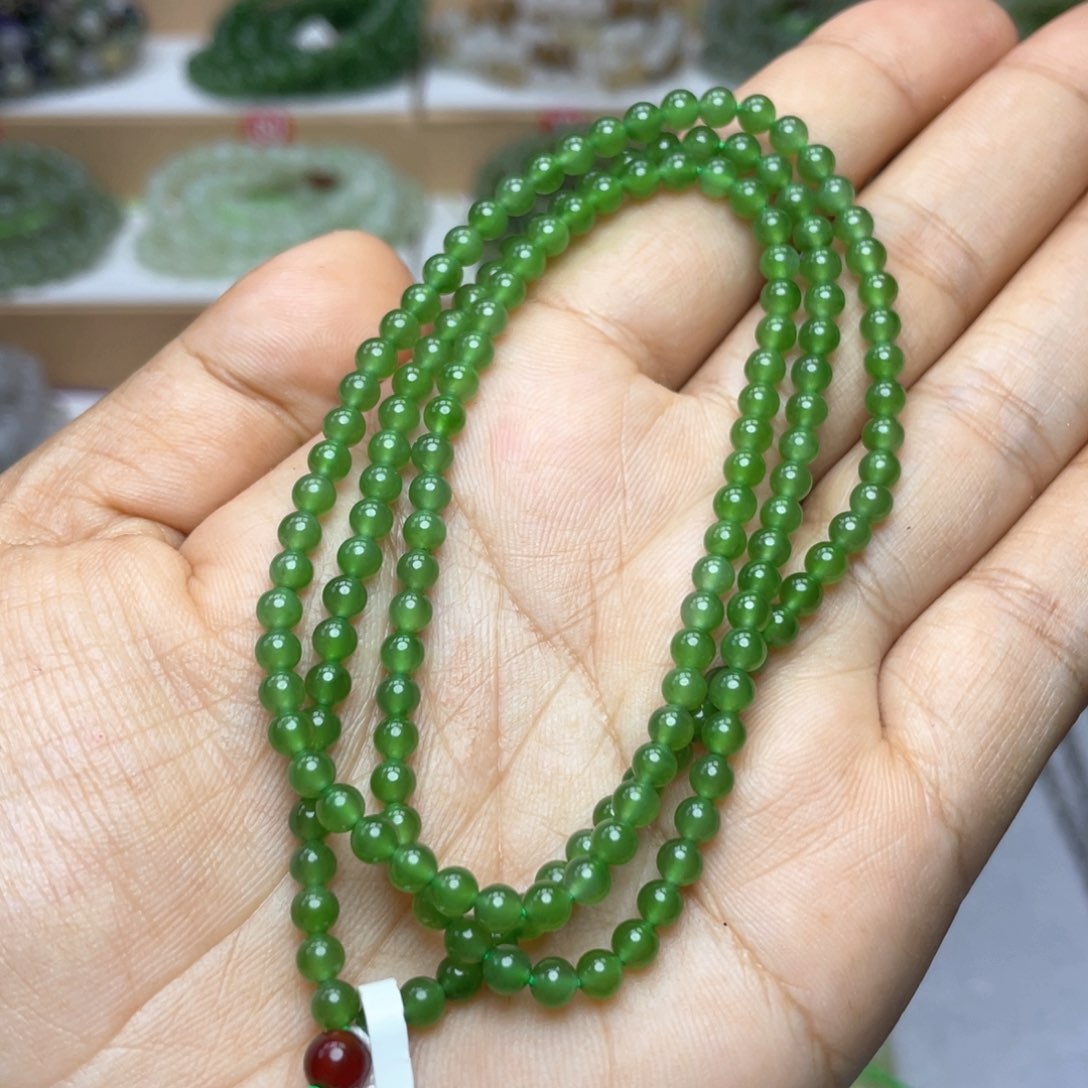 和田玉未镶嵌颈饰?****?4mm