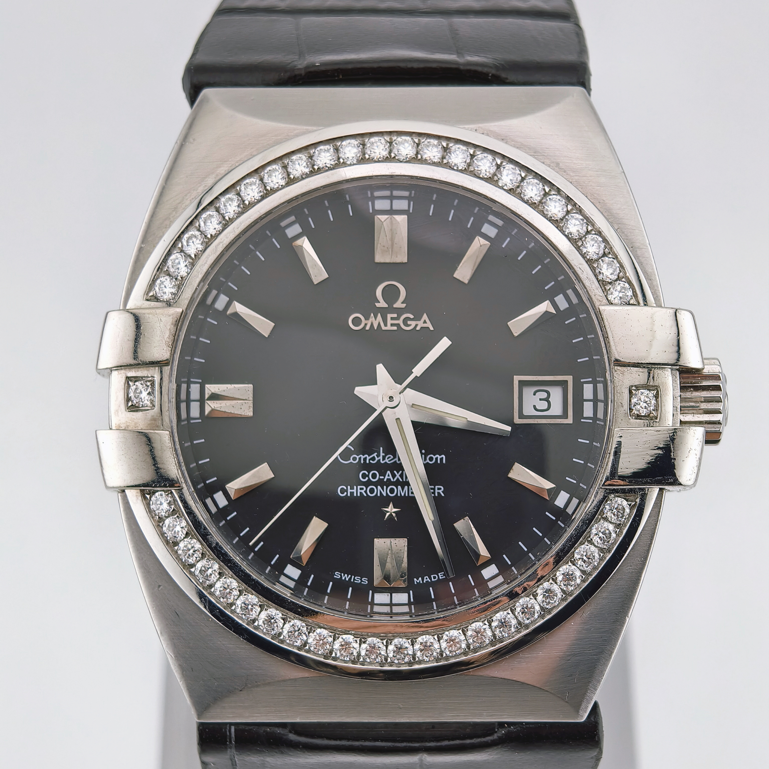 95新 Omega/欧米茄 星座/38mm/后镶钻/自动机械/男士腕表