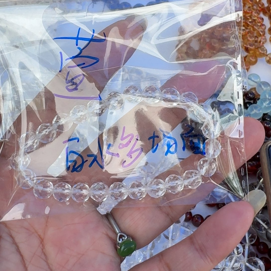 多切面白水晶好看一条净体