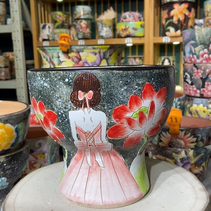 红陶景德镇艺术手绘作品