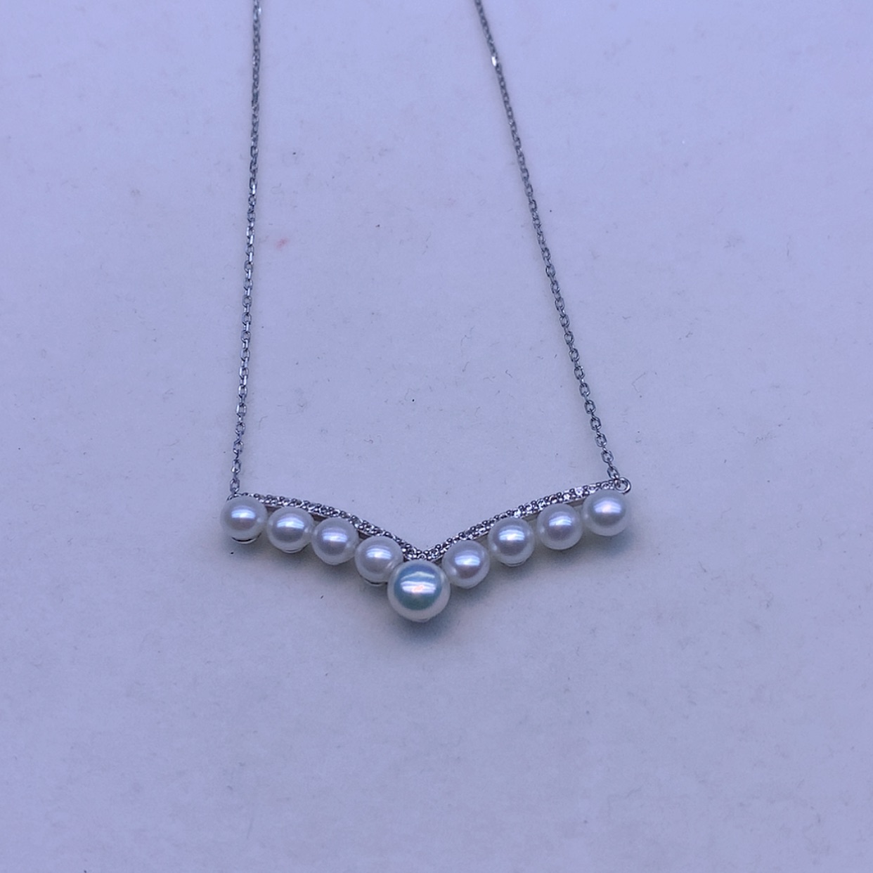 【闪购商品】淡水珍珠颈饰银S925镶嵌