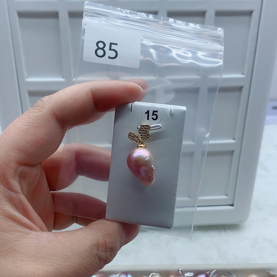 合金淡水珍珠吊坠(不含链)