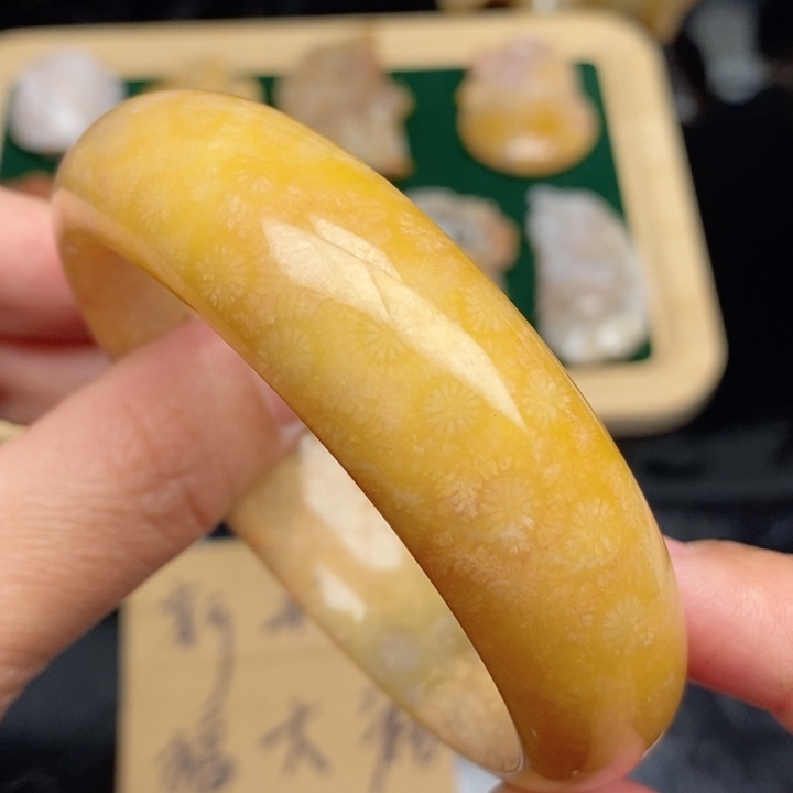 硅化珊瑚（珊瑚玉）手镯未镶嵌60