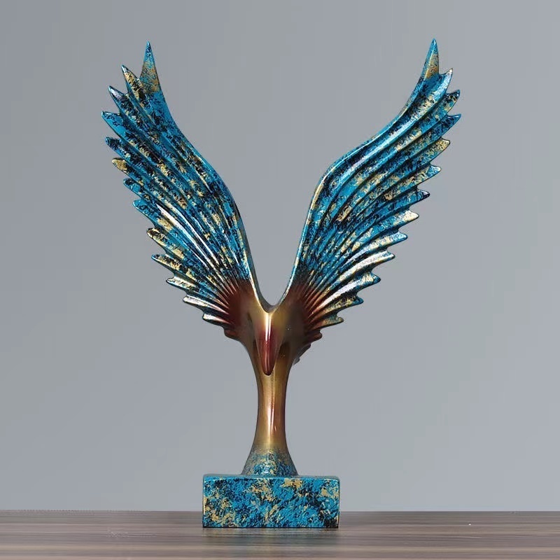 金鹏翱翔老鹰展翅一飞冲天高档创意简约新中式摆件玄关柜摆件