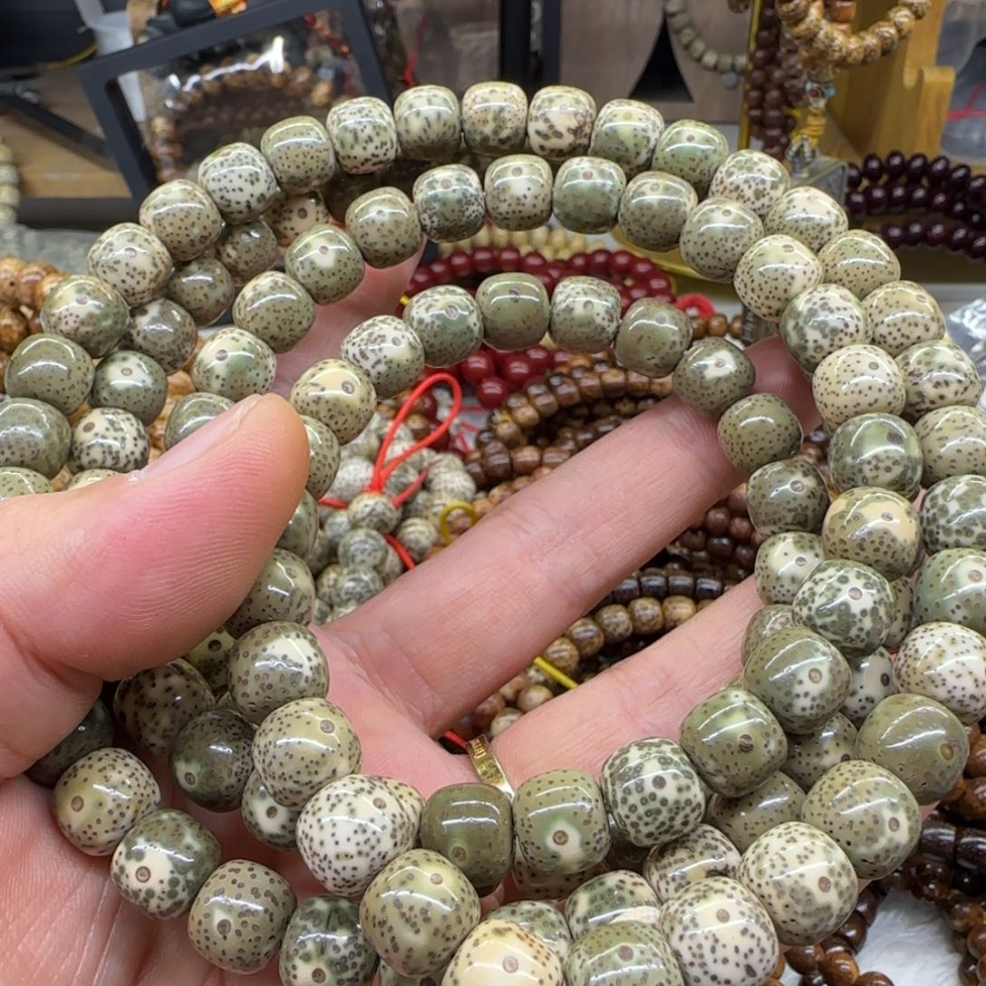 齐***风星月菩提吊坠11*10青花瓷脖挂