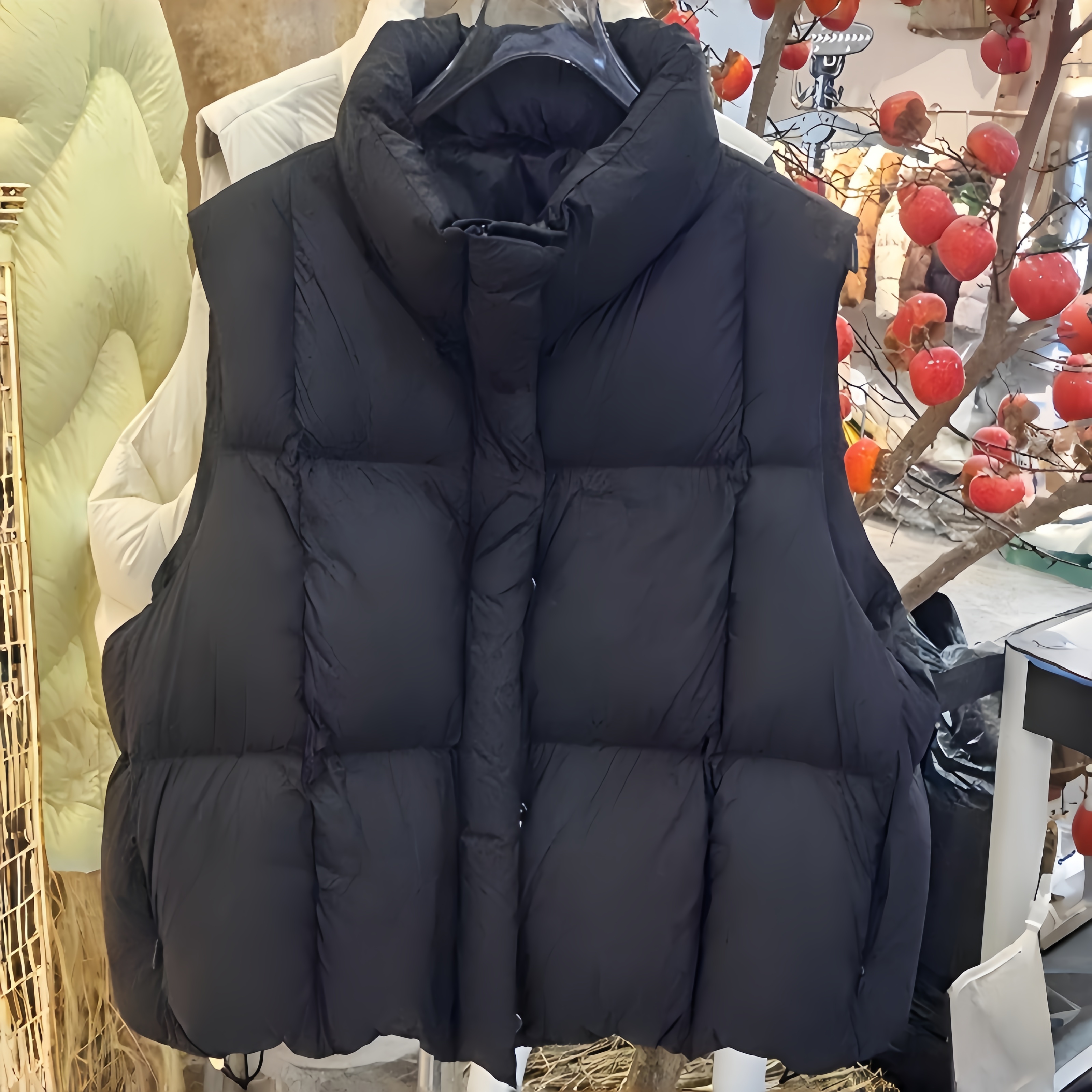 胖mm大码羽绒棉服马甲背心女秋冬新款百搭坎肩气质宽松外套615