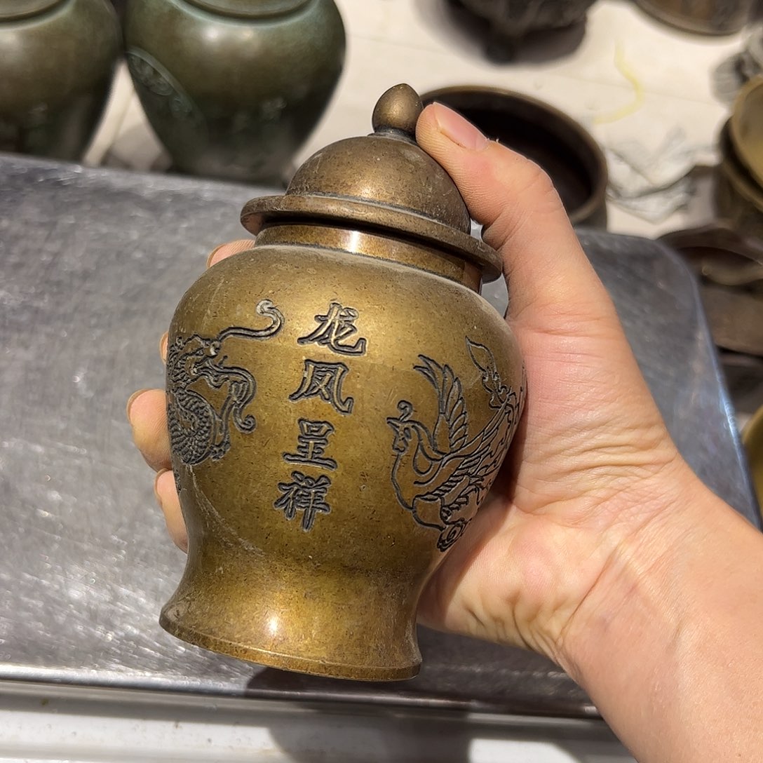 财*通微瑕疵黄铜摆件工艺品
