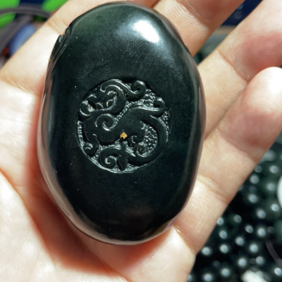 塔青，双龙护主，仿古