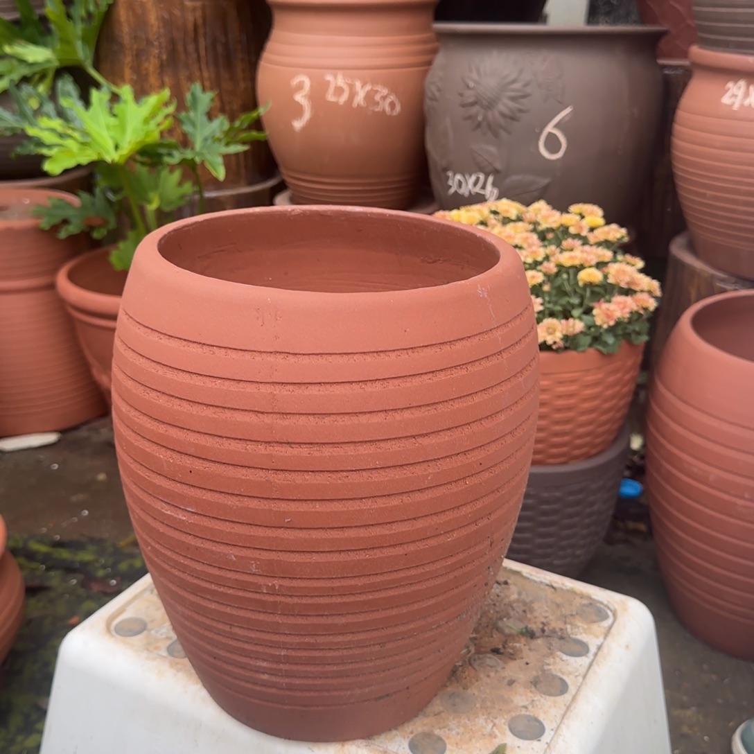 紫砂花盆口20高26宜兴紫砂 