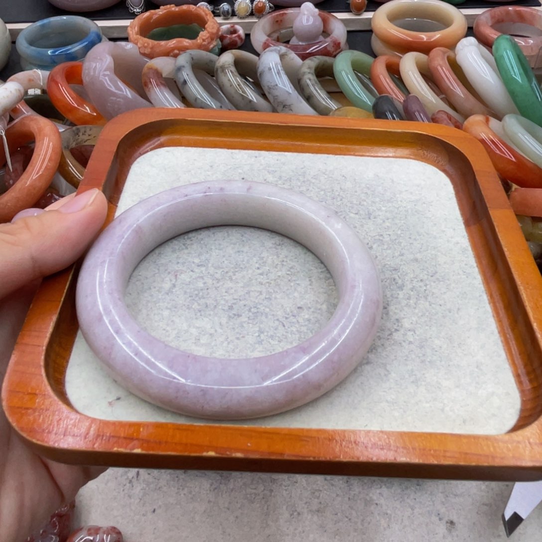 没***事石英质玉圈口58未镶嵌