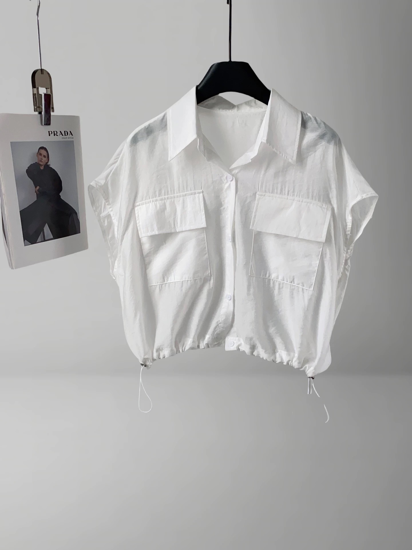 青青家 大口袋抽绳衬衣