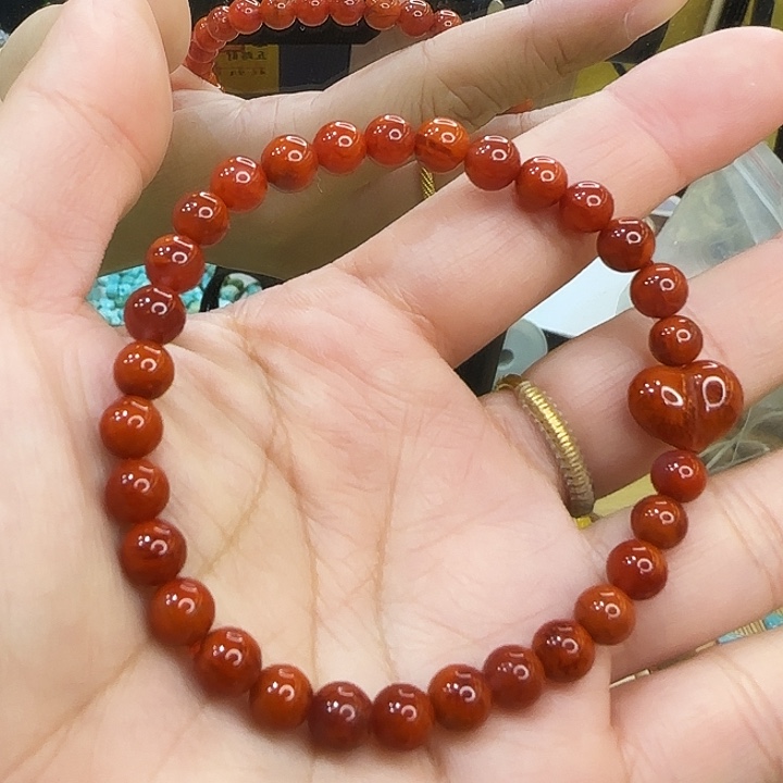 涵***妈南红玛瑙未镶嵌手链南红玛瑙手串