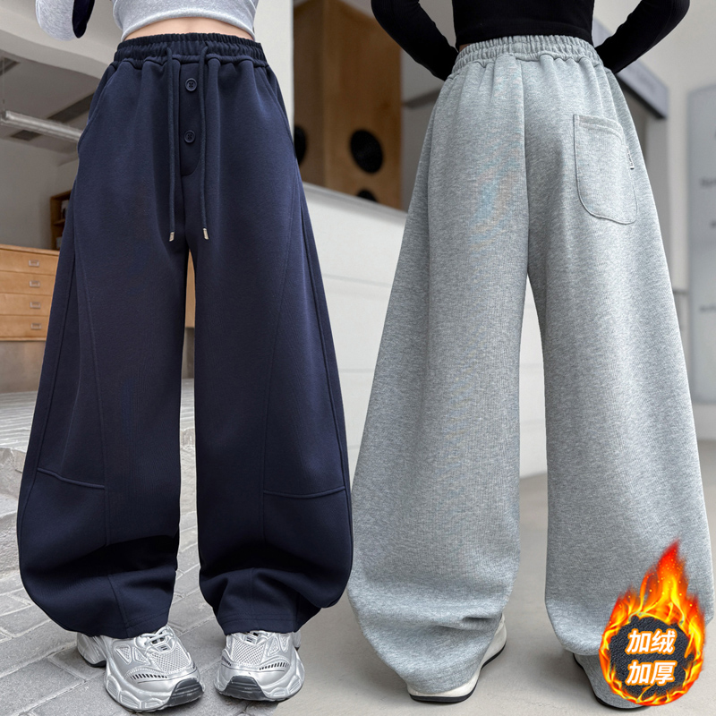 2号【乐皖童装】女童卫裤加绒男童裤子 质量真心好