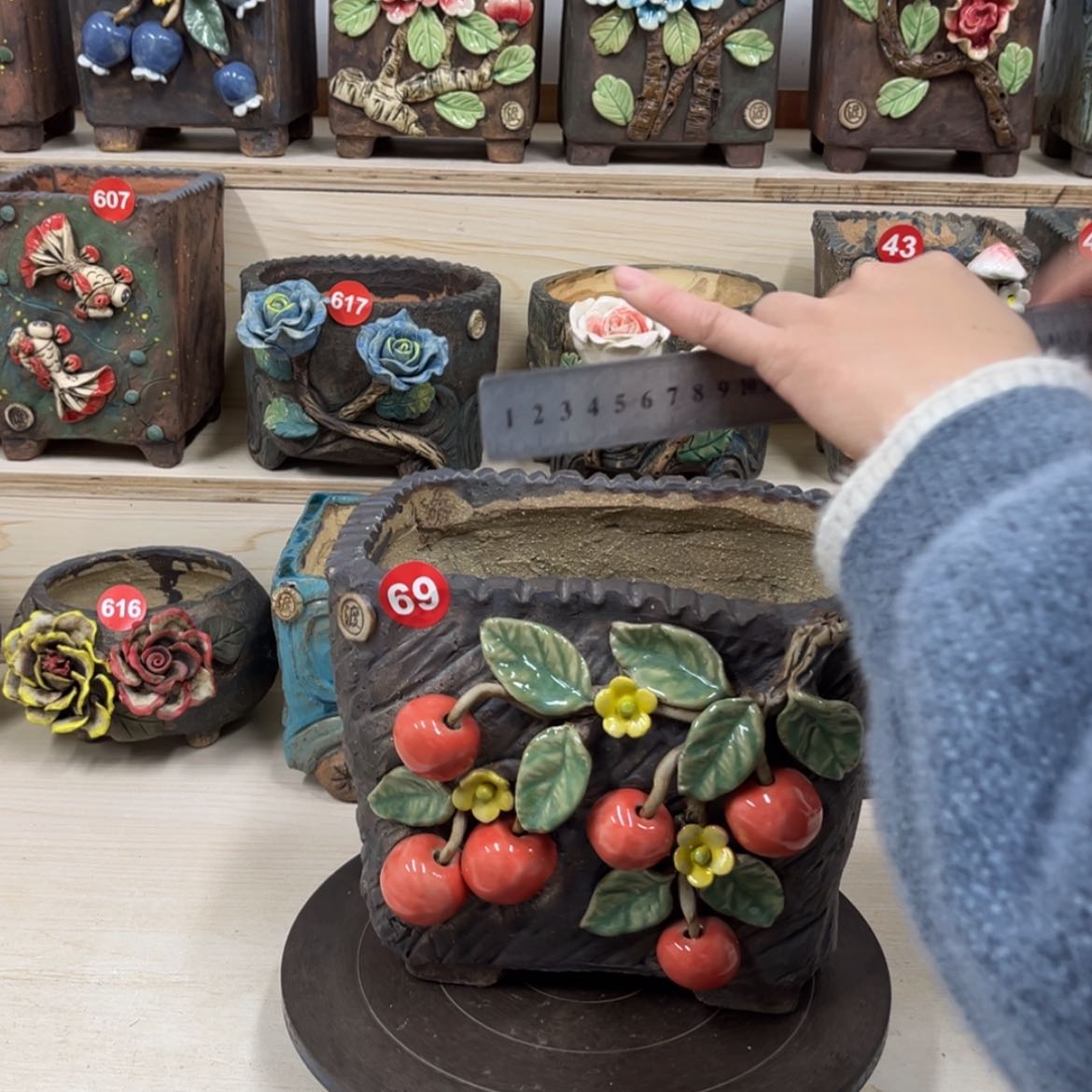 【闪购商品】紫砂花盆69号内口20×13外高19