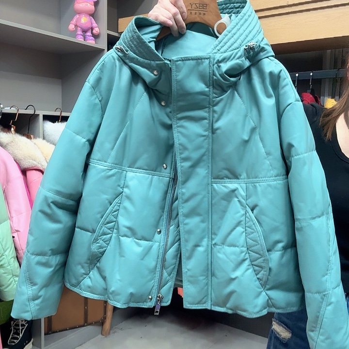 女装皮羽绒真皮皮衣