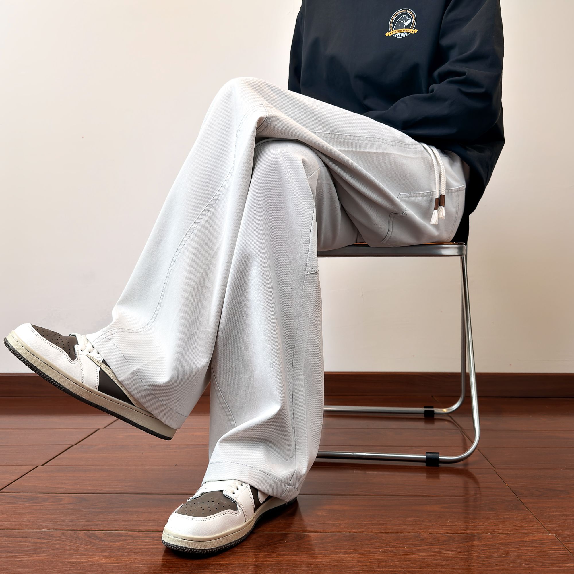 美式复古休闲裤男款2025秋季新款潮流百搭日系垂感阔腿男生裤子