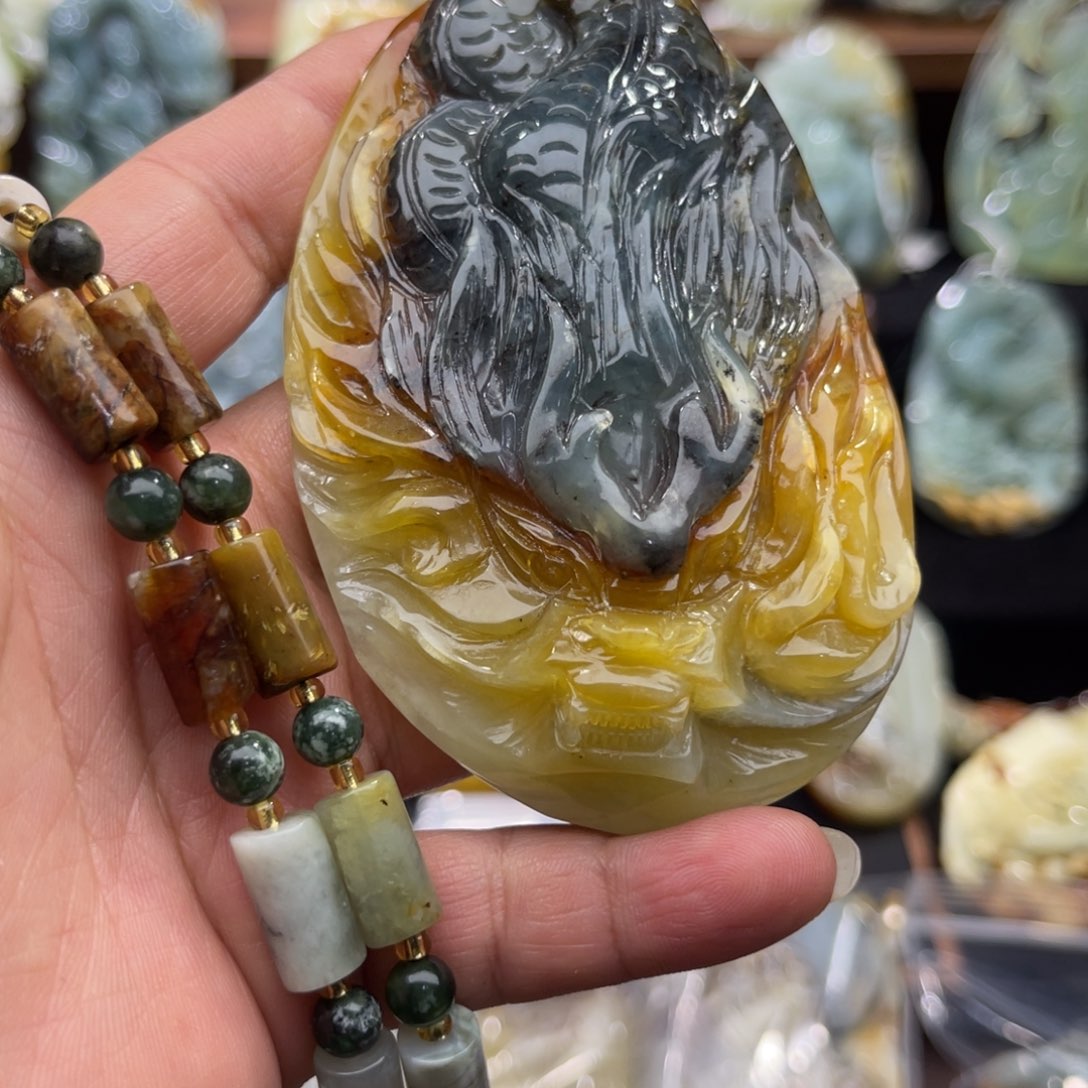 蛇纹石玉未镶嵌吊坠(不含链)