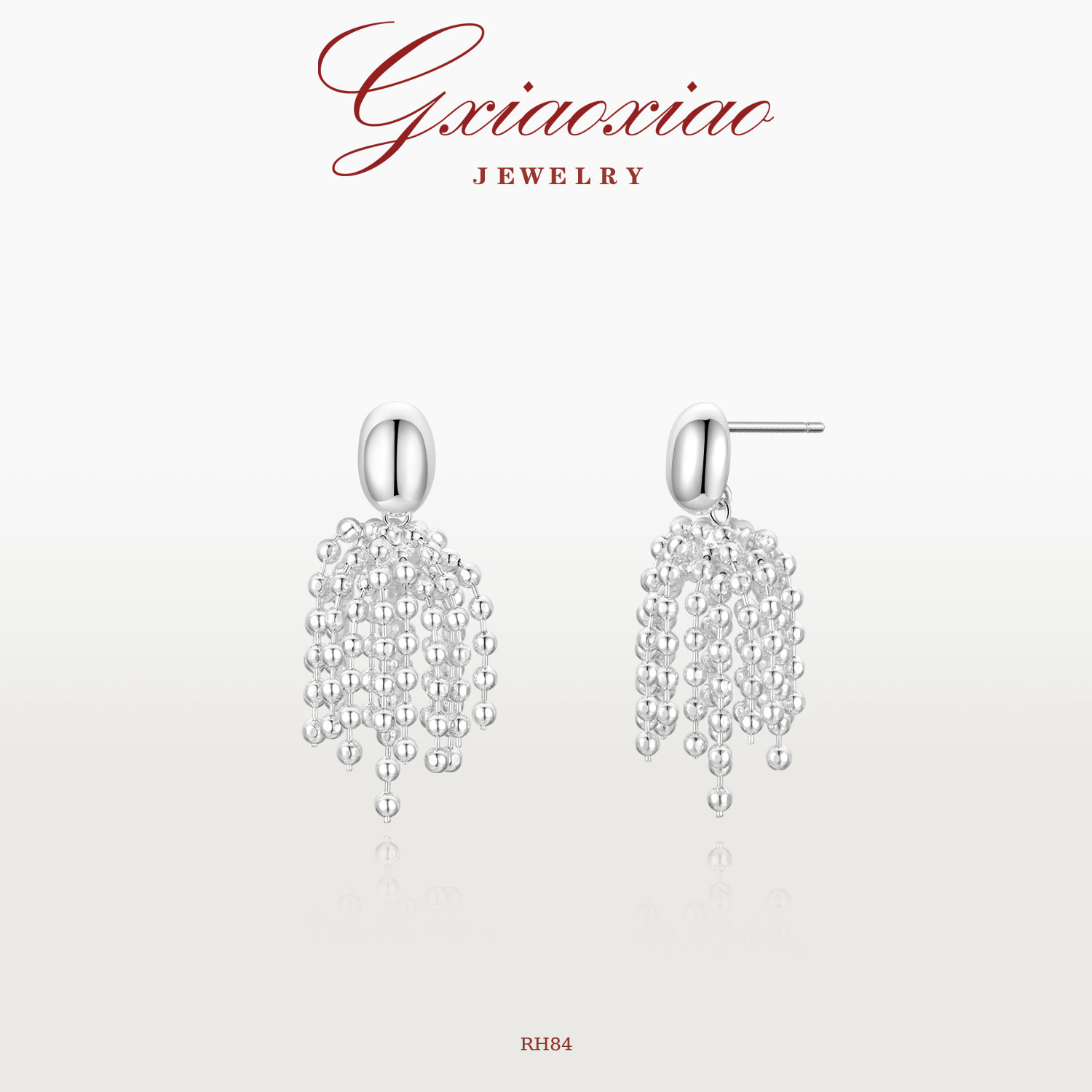 G XIAOXIAO 镀K金 法式气质高级感通勤百搭烟花流苏耳环 RH84