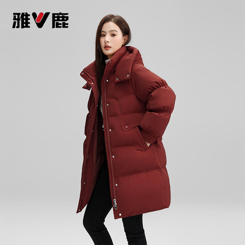 F雅鹿冬季加厚户外时尚休闲百搭宽松外套防风保暖女款羽绒服女士