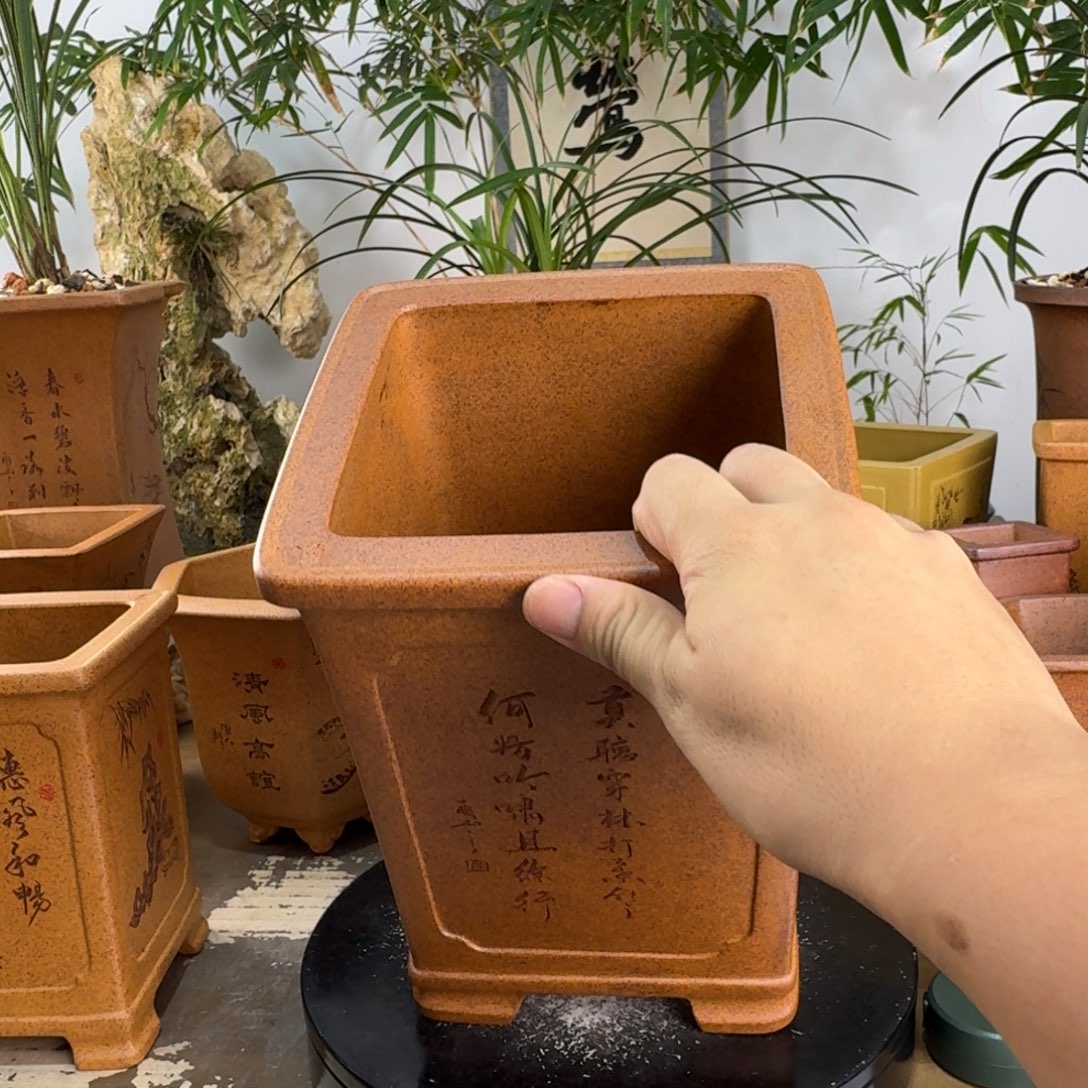 曹***斌紫砂花盆紫砂花盆