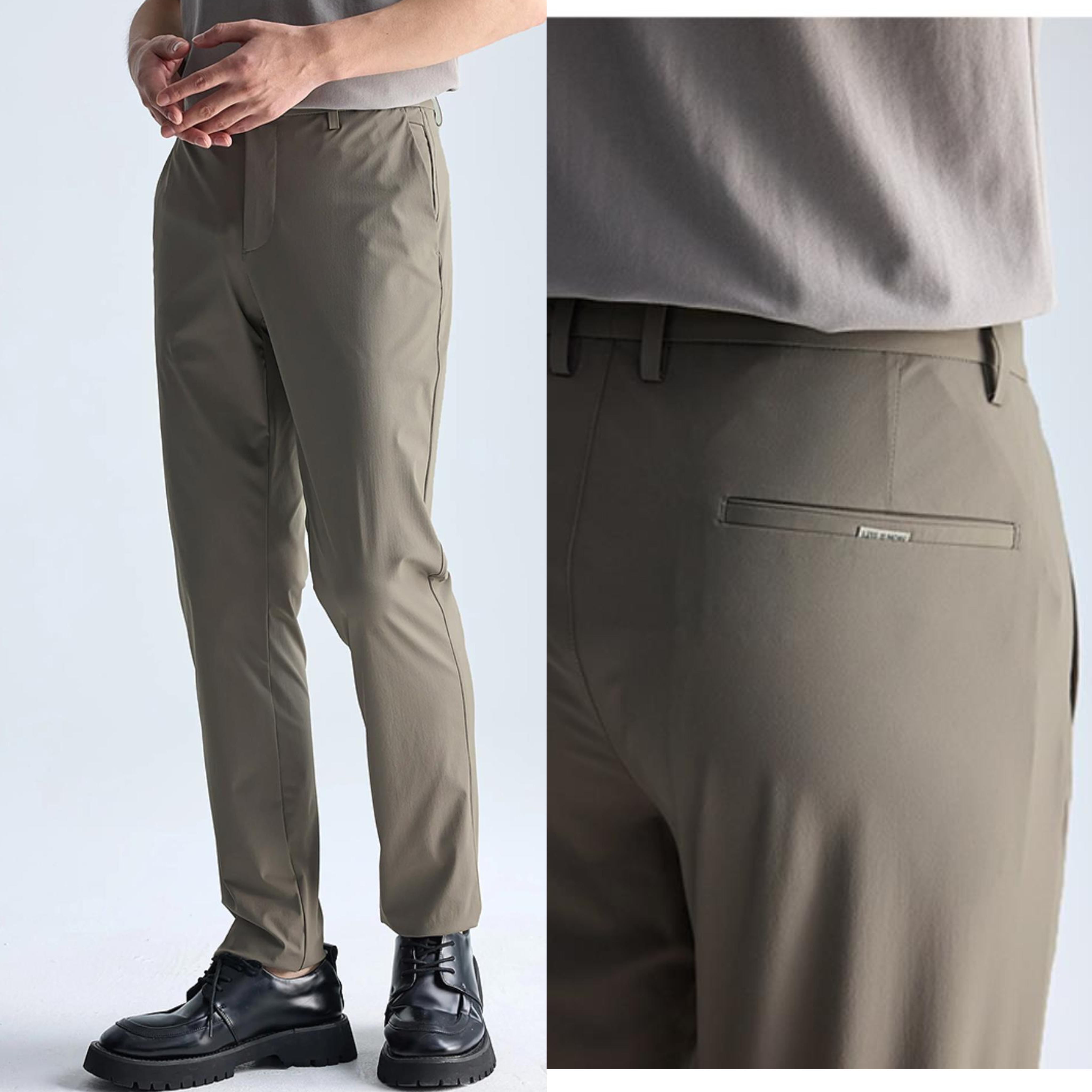 利郎夏季【立体剪裁】锦氨针织轻量化男士休闲长裤高弹修身A5XXK001