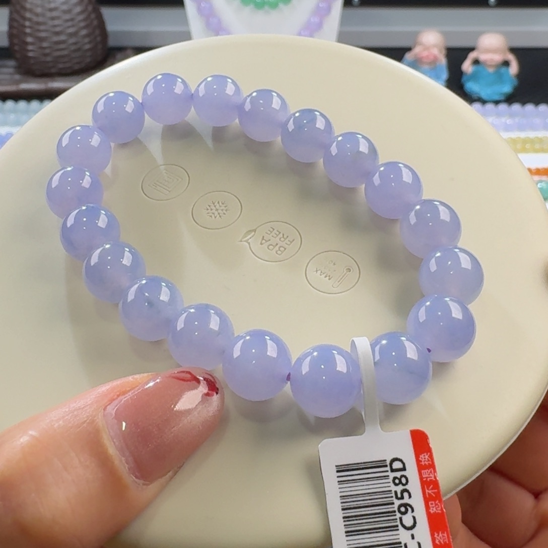 翡翠手链未镶嵌浓紫单圈10mm