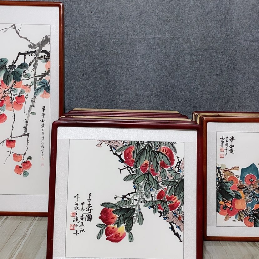 【闪购商品】国画书画作品带框65×65厘米