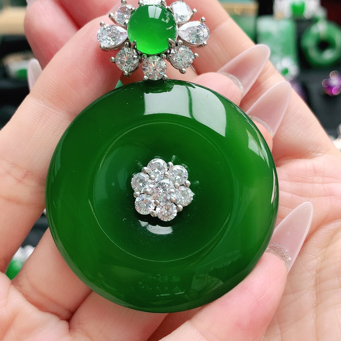 玛瑙/玉髓吊坠银S925镶嵌