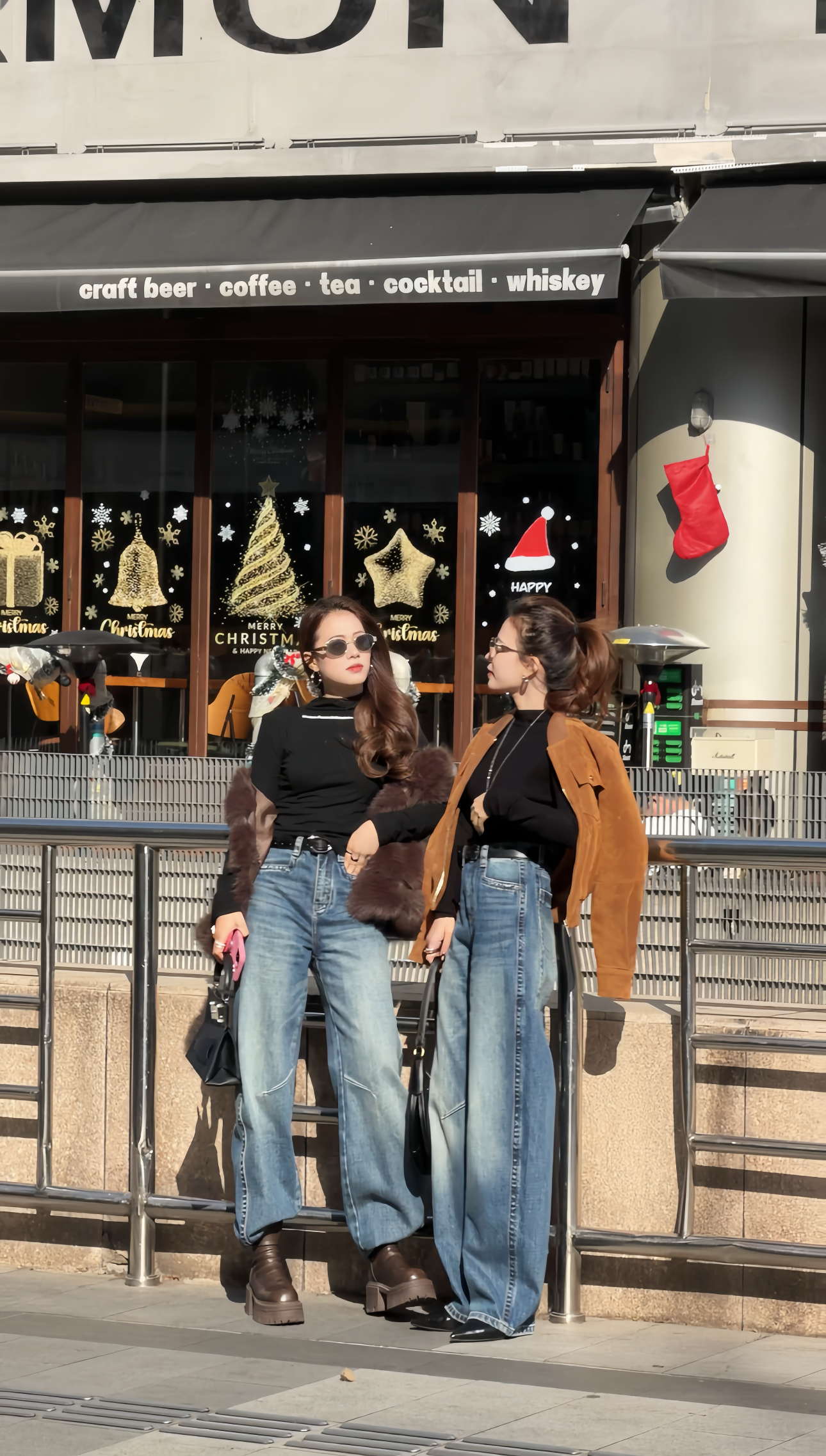 【C曼曼】幂幂同款原牛风秋冬款时尚百搭A字无弹弯刀裤#8008